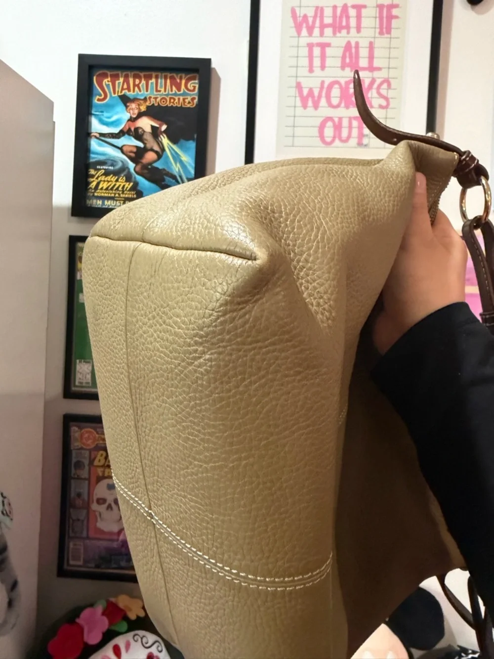 Vintage Dooney & Bourke Pebble Leather Hobo Mary bag - Picture 4 of 12